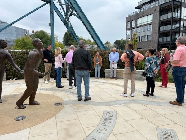Chattanooga lawyer Sam Elliot speaks at the Ed Johnson Memorial in Chattanooga