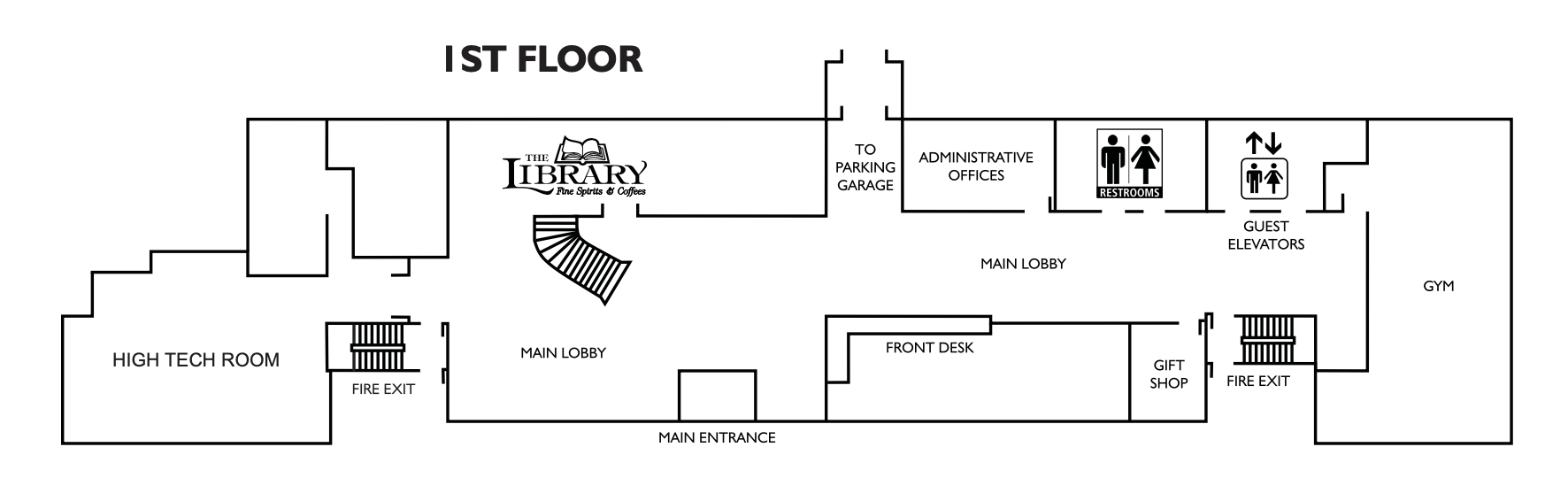 Crowne Plaza Hotel Knoxville 1st Floor Map
