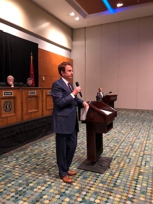 TBA President-elect Ed Lanquist welcomes new lawyers to the practice of law in Nashville November 2023