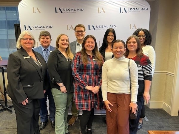 Legal Aid of East Tennessee staff gather at 2025 Hall of Fame Celebration