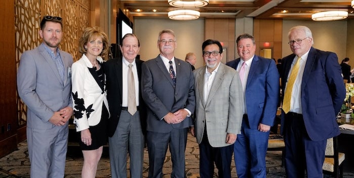 Members of the Chattanooga Bar Association pose with award winner at 2023 Law Day event 