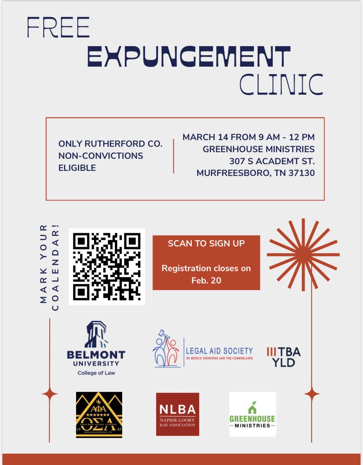 Flyer for YLD Expungement Clinic