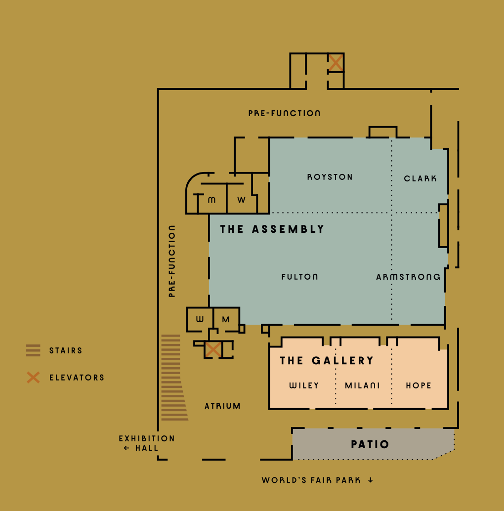 map of Knoxville Marriott's hotel meeting space