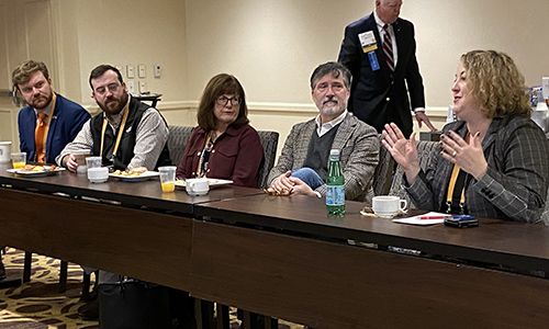 Tasha Blakney addresses TBA delegation breakfast