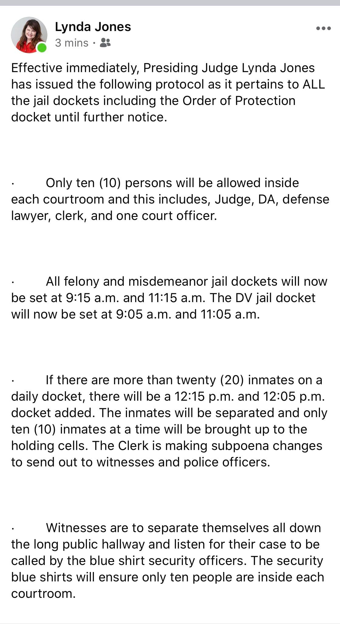 Court Policies and Procedures